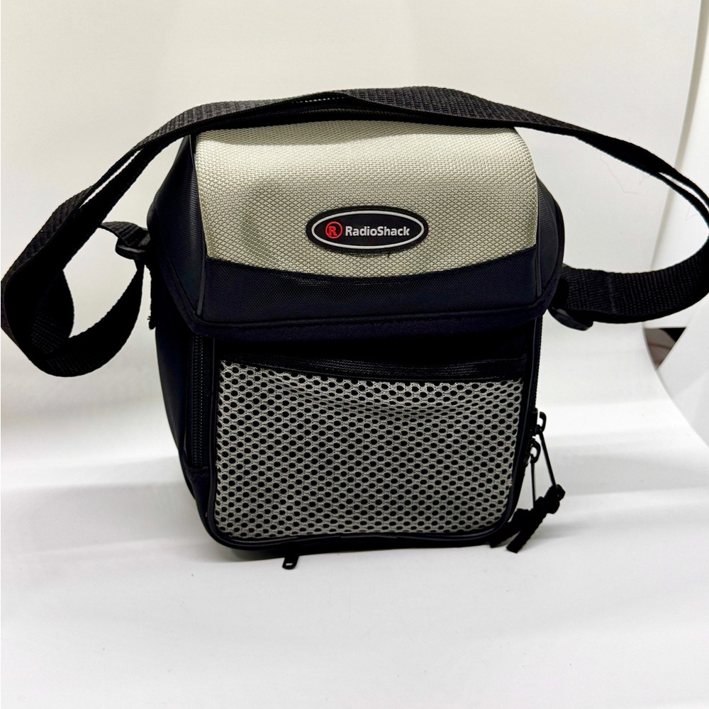 Vintage RadioShack Shoulder Bag Y2K Electronics Camera Case Mesh Pocket